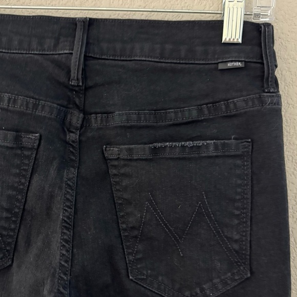 MOTHER Insider Crop Jean Step Fray Hem Not Guilty Chic Classic Minimal Black 27 - Picture 13 of 15